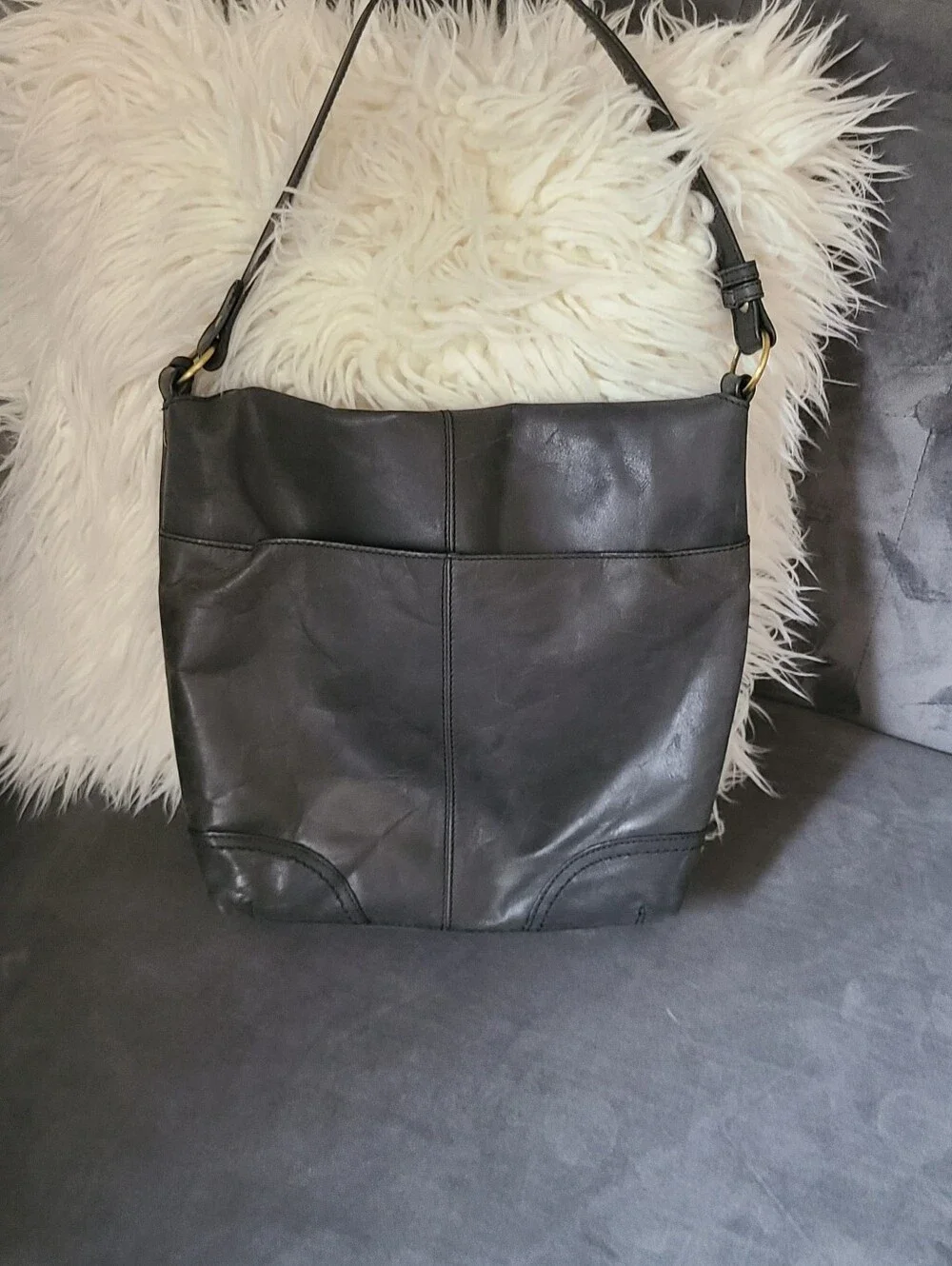Born Black Leather Hobo Bag